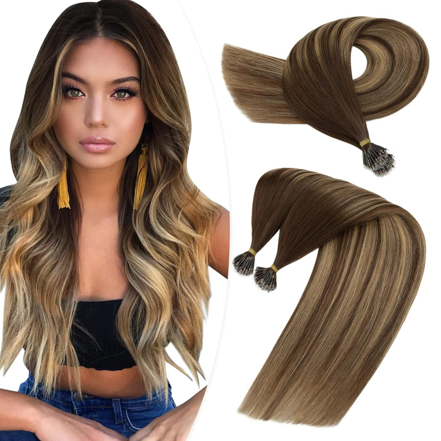 Extensii Nanoring Deluxe Balayage #18/#6 Extensii Nanoring Deluxe Balayage #18/#6